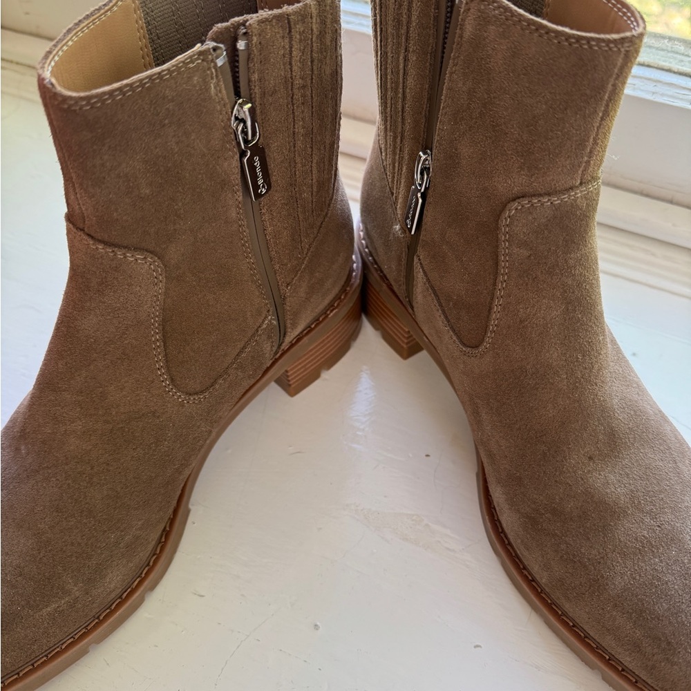 Blondo Brown Suede Ankle Booties Waterproof Size 9.5